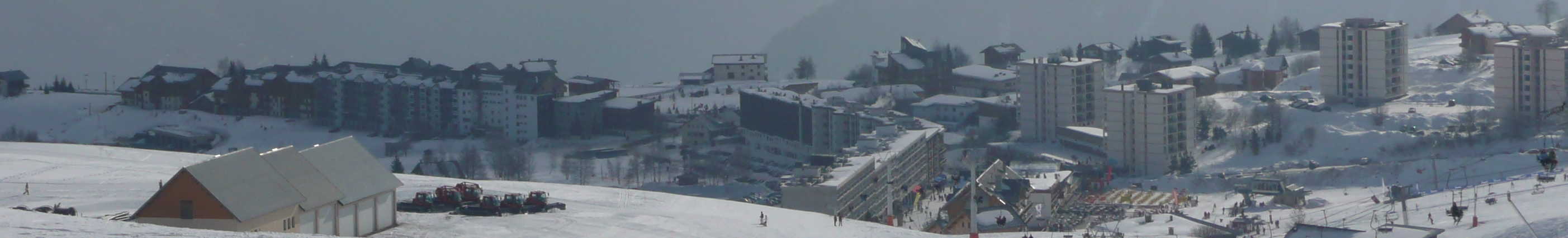 La toussuire in de mist